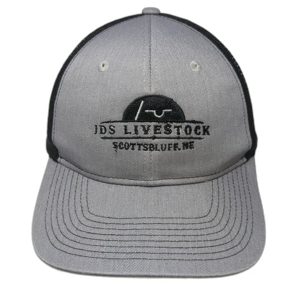 Port Authority Trucker Hat Gray Black One Size JDS Livestock Scottsbluff NE Mesh